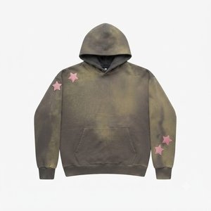 New Custom <b>Men's</b> <b>Tie</b> Dye Hooded Tracksuit Set Full Sleeve Gradient Color <b>Pink</b> Stars Casual Joggers With Side Pockets Spring Wear - Product Image 4