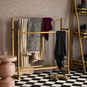 Séchoir à linge en bambou personnalisé, support pour suspendre vêtements et serviettes, étagère échelle en bambou faite à la main pour cuisine et salle de bain - Product Image 2