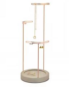 Support de bijoux en métal de style moderne, présentoir de rangement pour colliers et boucles d'oreilles à poser sur table - Product Image 5