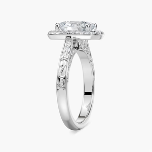 Oval Cut Lab Grown Diamond <b>Vintage</b> Engagement <b>Ring</b> 14K Solid <b>Gold</b> Bridal <b>Ring</b> - Product Image 2
