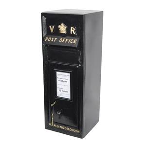 Event Supplies VR Post <b>Box</b> Black Coated Handmade Letter <b>Box</b> For Garden Farmhouse Wall Mount Mailbox With <b>Lock</b> - Product Image 1