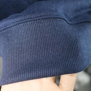 Sweat-shirt à col montant 100% BLEU avec broderie appliquée, col large, URBAN PRODUCTIONS - Product Image 6