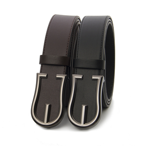 Cinturones de Cuero Vacuno con Hebilla de Cobre, Cinturón Casual Vintage Ecológico para Hombre - Product Image 1