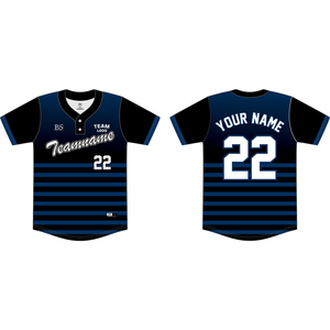 เสื้อเบสบอลผู้ชายแบบสั่งทำพิเศษ แขนสั้น ติดกระดุม ผ้าโพลีเอสเตอร์/คอตตอนตาข่าย พิมพ์ลายแบบรีดร้อน แห้งเร็ว - Product Image 2