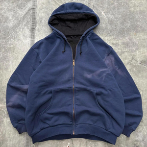 Sweat-shirt classique vintage des années 90 avec fermeture éclair intégrale, look usé, vêtement de mode streetwear, confortable et décontracté pour tous - Product Image 3