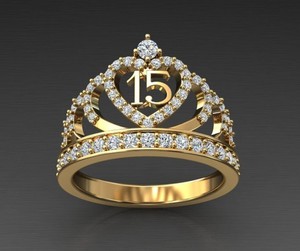 แหวนเงินแท้ 925 สุดหรูสำหรับงาน Quinceanera 15 ปี ดีไซน์มงกุฎเจ้าหญิง ประดับเพชร CZ สวยงาม เหมาะเป็นของขวัญ - Product Image 3