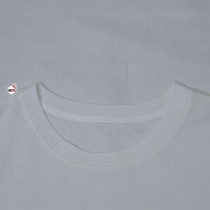 เสื้อยืดคอกลมแขนสั้นทรงโอเวอร์ไซส์ผ้าเจอร์ซีย์สีขาว 100% ผ้าฝ้ายปักโลโก้แบบสั่งทำพิเศษสำหรับผู้หญิง - Product Image 5