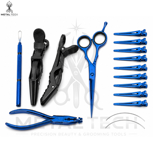 Premium Quality METAL TECH Stainless Steel Hair Weft Extension Accessories Kit Hair Installation <b>Tools</b> Weaving Hook Precision - Product Image 4