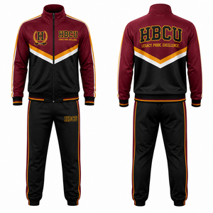 Conjunto Deportivo Casual de Invierno para Hombre, Elegante y Cómodo para Correr y Trotar, Traje HBCU de Dos Piezas, Personalizado OEM, 100% Algodón - Product Image 3