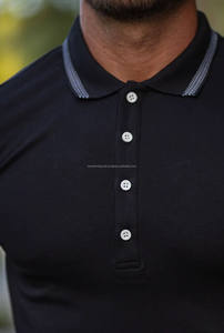 New Fashion Golf Classic <b>Black</b> Pima Polo <b>Shirt</b> With Contrast Collar <b>Long</b> Sleeve Breathable Gym & Casual Wear Men's Polo <b>T</b> <b>Shirts</b> - Product Image 5