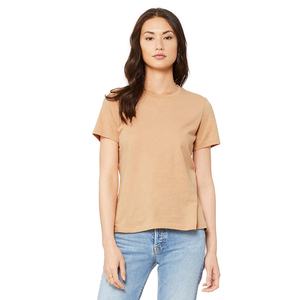 Bella Canvas, camiseta de Jersey de Color plateado para mujer, camiseta transpirable de algodón de manga corta, cuello redondo, patrón 3D, Agujero hueco - Product Image 6