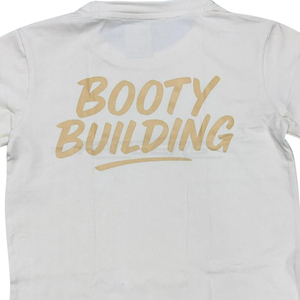 Camiseta Blanca de Algodón Elástica de Corte Regular con Bordado, Serigrafía, Logotipo Personalizado, Estilo Casual Urbano, Cuello Redondo - Product Image 5
