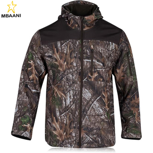 <b>Camo</b> Hunting <b>Jacket</b> for Men Lightweight Softshell Fleece Waterproof Hoodie Outdoors Windproof Zip Up <b>Jacket</b> - Product Image 3
