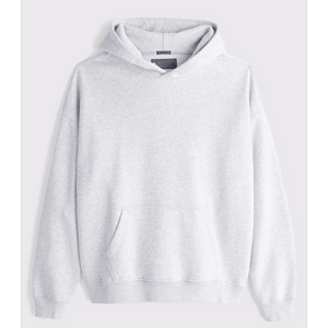 Sweat-shirt à capuche surdimensionné pour homme, couleur unie, coton French Terry, pull décontracté avec poche avant, vêtement d'automne - Product Image 6