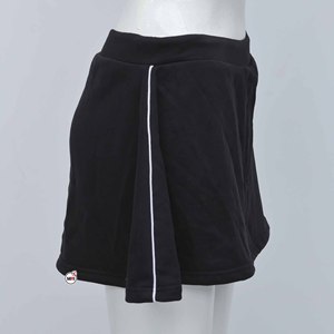 Womens Black A-Line Sport Skirts With White Letter Print Elastic Waist Breathable Polyester <b>Mini</b> Skirt All Seasons Golf Skirts - Product Image 4