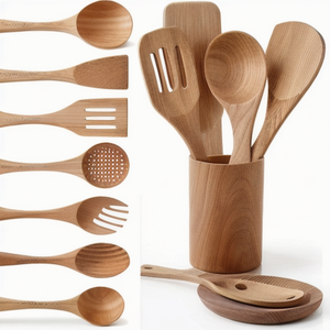 Juegos de Cubiertos de Cocina de Diseño 2024 de Madera y Resina para el Hogar, Juegos de Cubiertos de Madera de Alta Calidad para Hotel a Precio Económico - Product Image 6