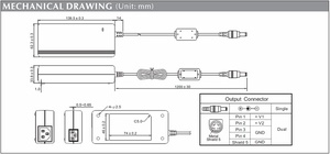 อะแดปเตอร์แปลงไฟทางการแพทย์แบบตั้งโต๊ะ 30W 3.3V 9.1A ช่องเสียบไฟ AC แบบ C14 - Product Image 2