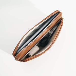 Luxury Leather Laptop Sleeves Slim <b>Cases</b> Featuring Elegant Design Scratch Guard Snug Fit Secure Closure Business Aesthetic - Product Image 5