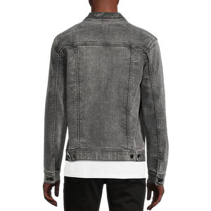 Casual <b>Slim</b> Denim Jacket Plus High Quality Men's 100% Cotton Breathable Stand Collar <b>Jean</b> Jacket - Product Image 6