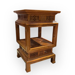 Piédestal carré en bois de rose, de 80 cm de taille. - Product Image 2