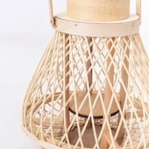 Linterna de Ratán Básica con Asas, Portavelas de Té Hecho a Mano, Natural, para Decoración del Hogar y Suministros de Hostelería - Product Image 2