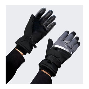 Gants de ski d'hiver pour hommes en polyester imperméable/cuir véritable avec doublure en fourrure, compatibles avec les écrans tactiles, chauds, pour le cyclisme et l'usage quotidien - Product Image 3