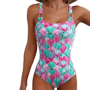 ชุดว่ายน้ำวันพีชสำหรับสุภาพสตรี ชุดว่ายน้ำแบบดันทรง โมโนกินี ชุดว่ายน้ำเซ็กซี่ ชุดว่ายน้ำทรงเข้ารูป ชุดว่ายน้ำชายหาด ชุดฤดูร้อน - Product Image 1