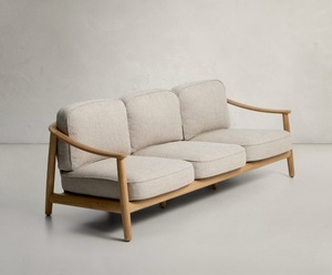 Contemporary Outdoor Teak <b>Sofa</b> <b>Set</b> with <b>Cushions</b> and Rope Accents – Stylish Patio Seating <b>Set</b> for Wholesale, OEM & Project - Product Image 4