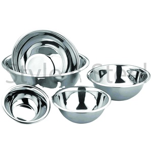 Mixing <b>Bowls</b> Steel <b>Bowl</b> Deep Mixing <b>Bowl</b> With Color Stainless Steel Wholesale Cheap Deep Food Grade Fruit <b>Large</b> Salad - Product Image 1
