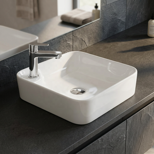 Lavabo de Cerámica para Exportación, Diseño Moderno, Cuadrado, para Sobre Encimera, para Baño, Hospital, Centro Comercial, Villa, al Mejor Precio - Product Image 3