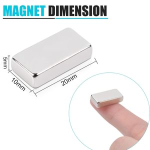 Barre magnétique rectangulaire en néodyme, aimants en néodyme <span class=keywords><strong>extra</strong></span> puissants, aimants robustes, petits aimants puissants pour l'artisanat et la cuisine - Product Image 2