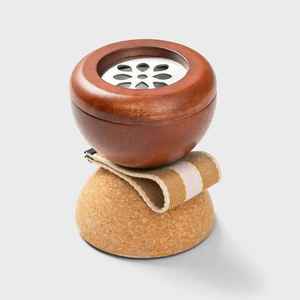 Elegante Quemador de Incienso de Cuero y Madera, para Hogar u Oficina, Regalo Festivo para Ramadán y Eid, Quemador de Oud Árabe Pulido, Mubkhar de Mesa - Product Image 5