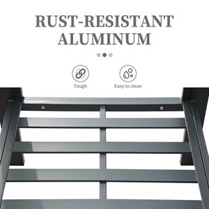 Set di mobili da esterno in alluminio 4 pezzi da 7 pollici con cuscino rosso divano componibile e tavolino da caffè per balcone e giardino - Product Image 4