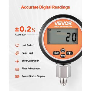 Manometro Digitale per Test di Pressione Idraulica 10000 PSI, Kit di Accoppiamento per Test, Tester Common Rail con 1 Manometro e 1 Tester Rapido - Product Image 3