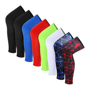 Mangas de compresión para piernas con protección UV, ligeras, elásticas, de longitud completa, para correr, para hombres y mujeres - Product Image 1