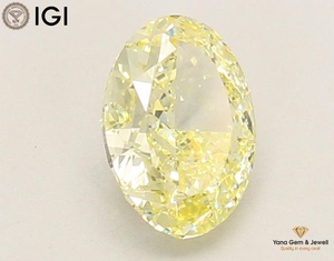 Diamant de laboratoire cultivé CVD de forme ovale avec certificat IGI, 1,50 carat, couleur jaune vif fantaisie, clarté VVS2, pour bague solitaire, cadeau - Product Image 4