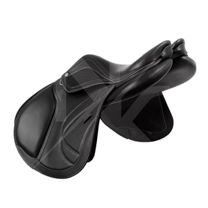 Silla de doma profesional para equitación, de cuero vacuno de alta calidad, contacto estrecho, productos de carreras de caballos ingleses de la India. - Product Image 4