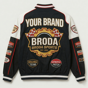 2026 Patch Logo Brodé Personnalisé Vintage Respirant Durable Coton Sportif Moto Oversize Été/Hiver - Product Image 6