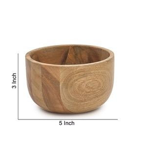 Bol décoratif en bois en forme de cœur, mini-bol à pâte en bois, vente en gros, petit format, directement du fabricant et grossiste indien - Product Image 4