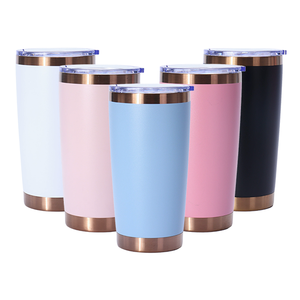 Gobelet en acier inoxydable plaqué or 20 oz avec bord doré pour gravure laser personnalisée - Product Image 2
