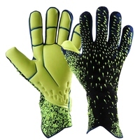 Gants de gardien de but de football rouges, paume en silicone, fermeture auto-agrippante, unisexe, respirants, antidérapants - Product Image 6
