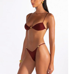 Conjuntos de Bikini de 2 Piezas para la Temporada de Verano, Diseño Sólido, al Mejor Precio - Product Image 3