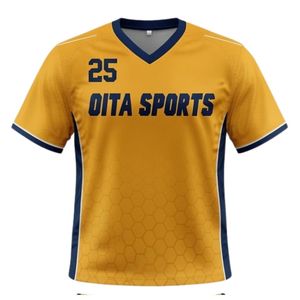 Jersey de Lacrosse Unisex Amarillo Marino, Poliéster, Corte Atlético, Ligero, Ropa Deportiva de Equipo, Ropa de Entrenamiento - Product Image 1
