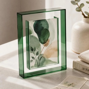 Marco de Fotos Rectangular de Acrílico Transparente de 4 Colores, Impresión UV, Resistente a Roturas, Impermeable, Exhibición Horizontal de Sobremesa, Moderno - Product Image 1