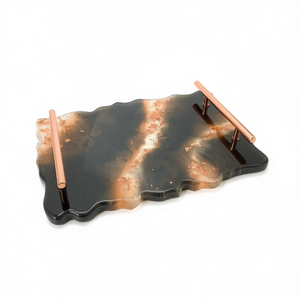 Handmade Resin Serving Tray for Coffee <b>Table</b> Kitchen Customized Luxury Home Decorative <b>Epoxy</b> Tray - Product Image 2