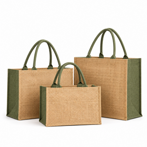 Sac fourre-tout en jute personnalisé avec logo, petites poignées en corde, réutilisable, sac cadeau en toile de jute naturelle, vente en gros Bangladesh - Product Image 2
