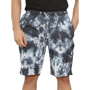 Shorts de sport tie-dye pour hommes, noir et blanc, décontractés, été, vêtements de sport pour hommes, fabricant OEM ODM - Product Image 1