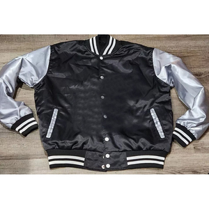 College Letterman BaseballVarsity <b>Jacket</b> Premium Quality Plus Size <b>Waterproof</b> Satin Varsity <b>Pink</b> Maroon - Product Image 5