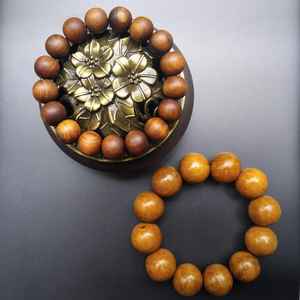 Pulsera de Cuentas de Madera Hecha a Mano, Ecológica y Moderna, para Hombre y Mujer, con Dijes Finos y Bendiciones, Elegantes Brazaletes - Product Image 5