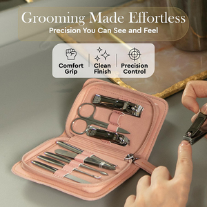 Best Selling Professional Nail Clippers <b>Manicure</b> <b>Kits</b> with Travel Case Custom Logo OEM Beauty Grooming Sets - Product Image 5